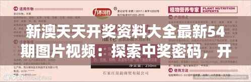 新澳天天开奖资料大全最新54期图片视频：探索中奖密码，开启财富之门