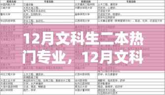 12月文科生二本热门专业，深度解析与选择指南