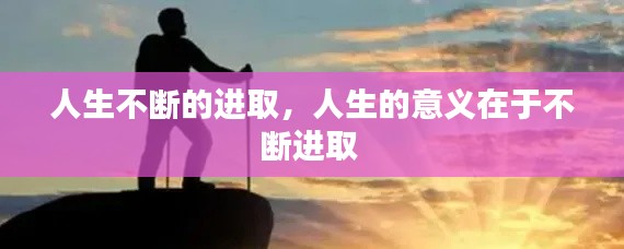 人生不断的进取，人生的意义在于不断进取 