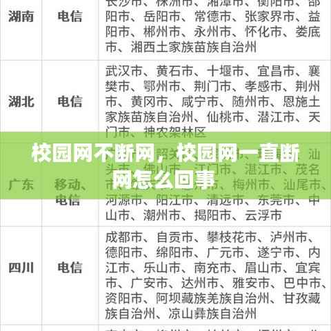 校园网不断网，校园网一直断网怎么回事 