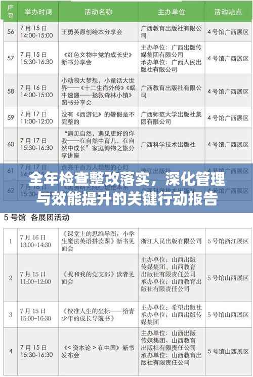 全年检查整改落实，深化管理与效能提升的关键行动报告