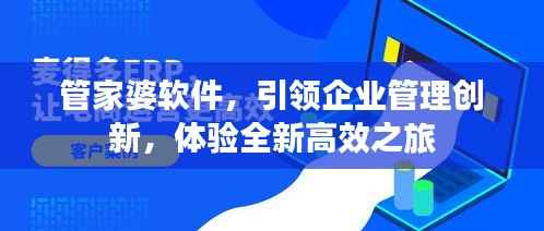 管家婆软件，引领企业管理创新，体验全新高效之旅