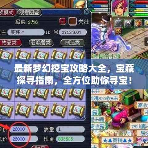 最新梦幻挖宝攻略大全，宝藏探寻指南，全方位助你寻宝！