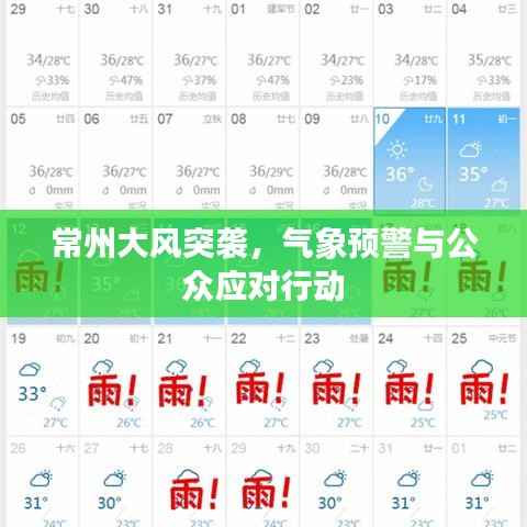 常州大风突袭，气象预警与公众应对行动